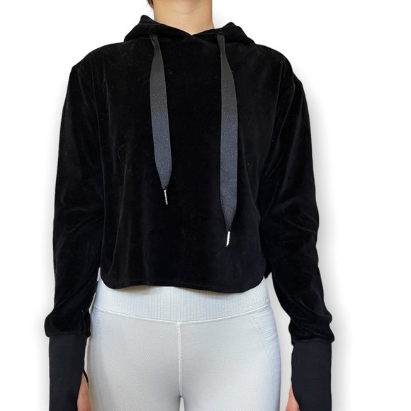 Heroine Sport Black Velour Hoodie - Picture 2 of 5